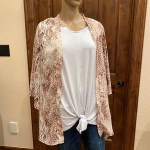 NWOT Adrienne Snake Print Kimono